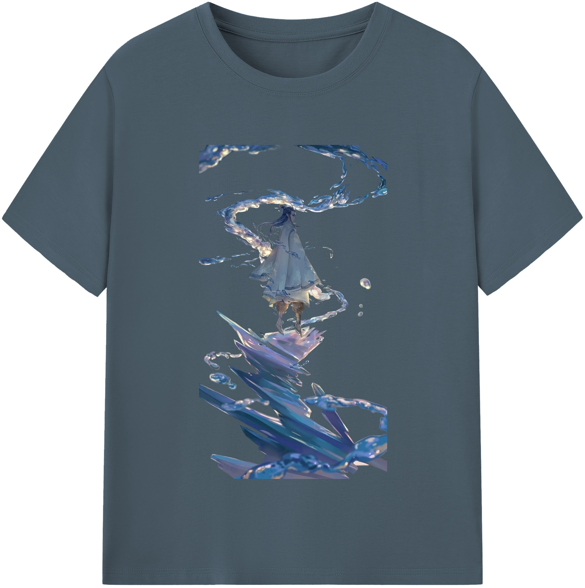 （画像用） Ne Zha 2 ナタ 魔童の大暴れ 綿100％半袖Tシャツ（フロントプリント）